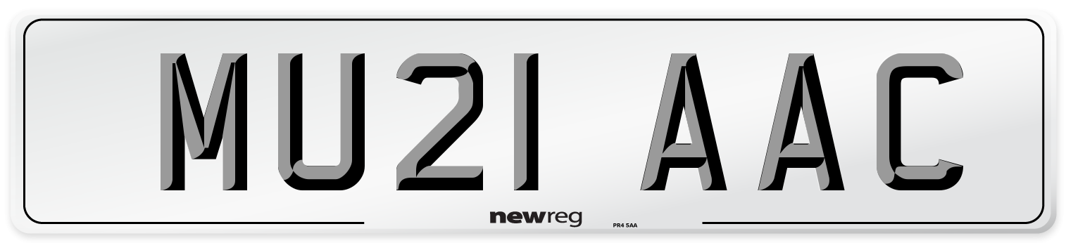 MU21 AAC Number Plate from New Reg